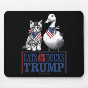 Kittens For Trump 2024 Cats And Ducks For Trump Va Mouse Pad