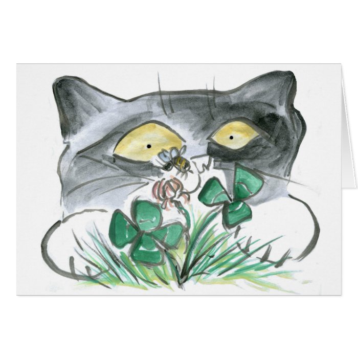 Kitten's Four Leaf Clover wit Bee Buzzin’ Cards