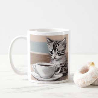Kitten's Gaze Coffee Companion