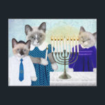 Kittens' Hanukkah Postcard<br><div class="desc">It's Hanukkah,  and our kittens are lighting the menorah and celebrating the festival of lights on this whimsical postcard.</div>