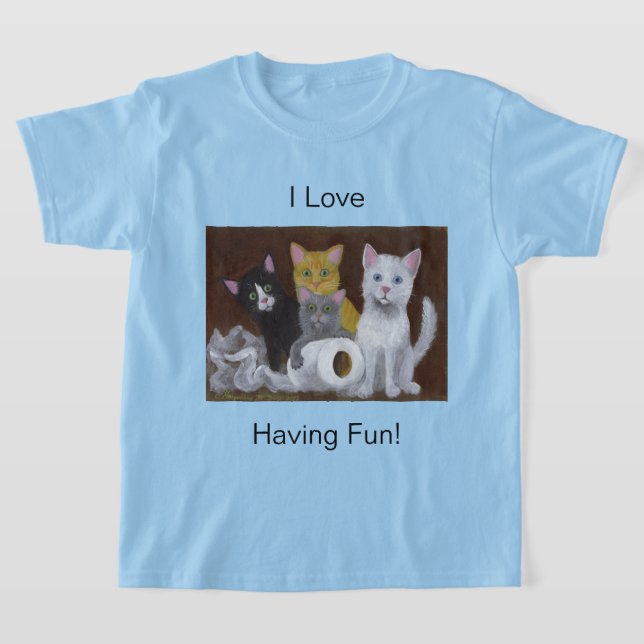 Kittens Having Fun T-Shirt (Laydown)