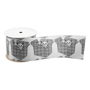 Kittens in a Box Thunder_Cove Satin Ribbon