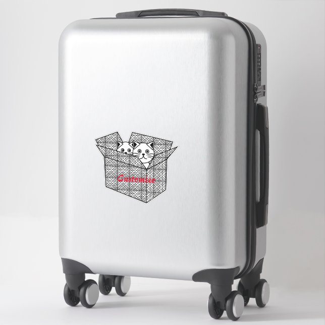 Kittens in a Box Thunder_Cove Sticker (Suitcase)