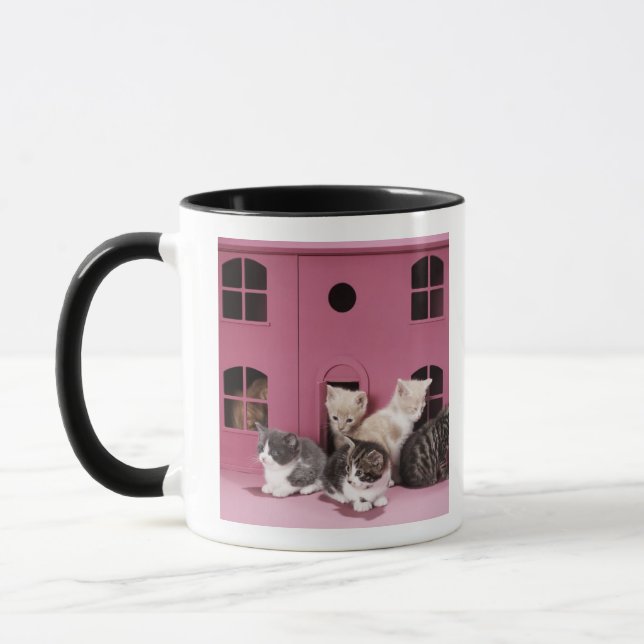 Kittens in doll's house mug (Left)