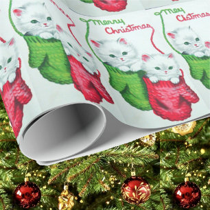 Kittens in Mittens Merry Christmas Wrapping Paper