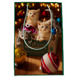 Kittens in Ornament Box Medium Gift Bag