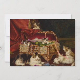 Kittens in Sewing Basket   Jules Leroy