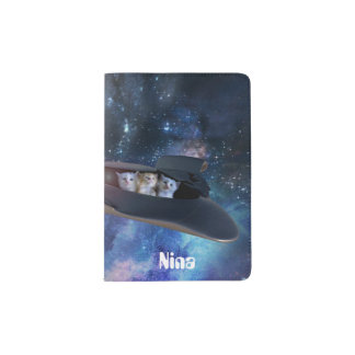 Kittens in Space Passport Holder