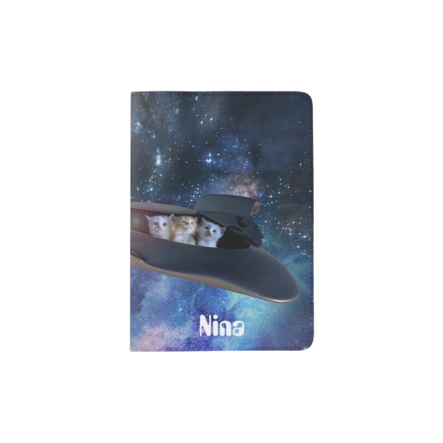 Kittens in Space Passport Holder (Front)