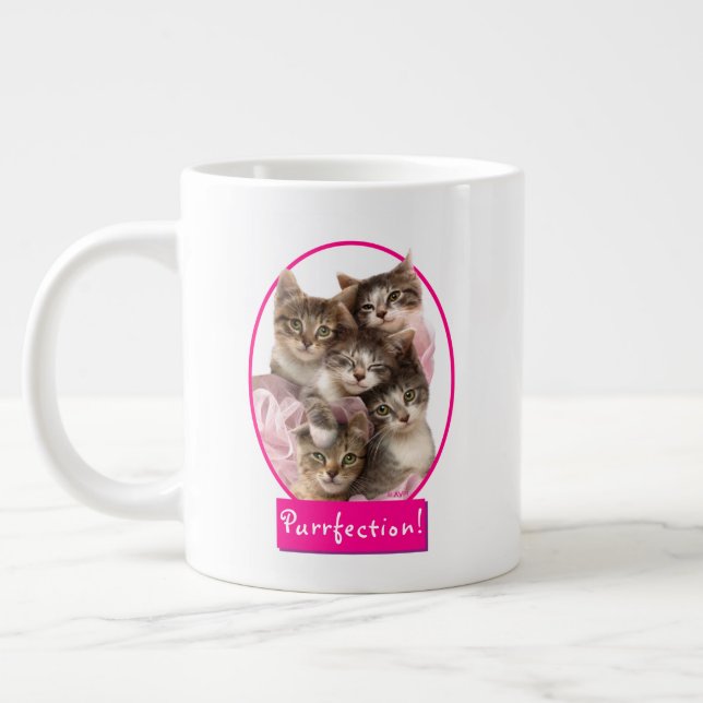 Kittens in Tutus Giant Coffee Mug (Left)