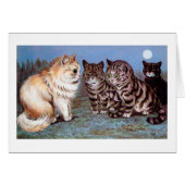 Kittens meeting in the Moonlight, Louis Wain (Front Horizontal)