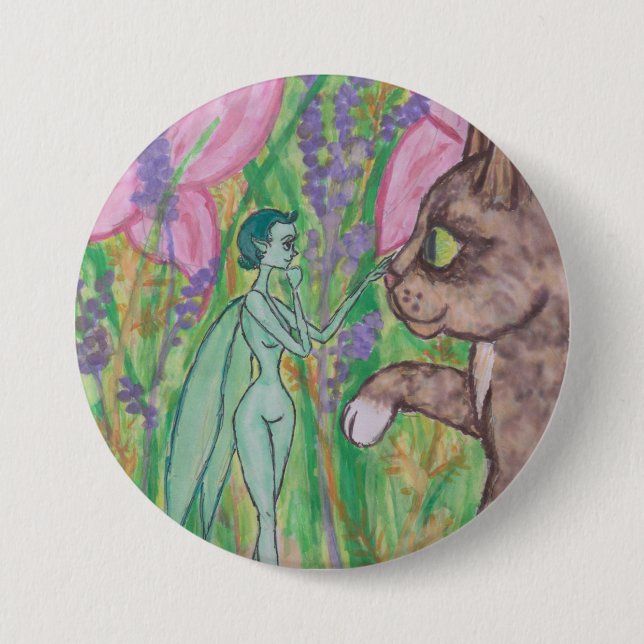 Kitten's New Freind Button (Front)