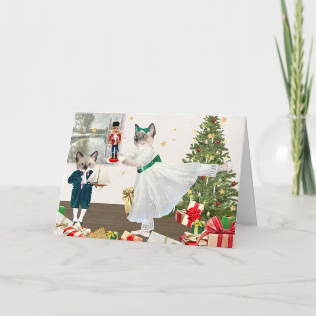 Kittens Nutcracker Greeting Card (Front)