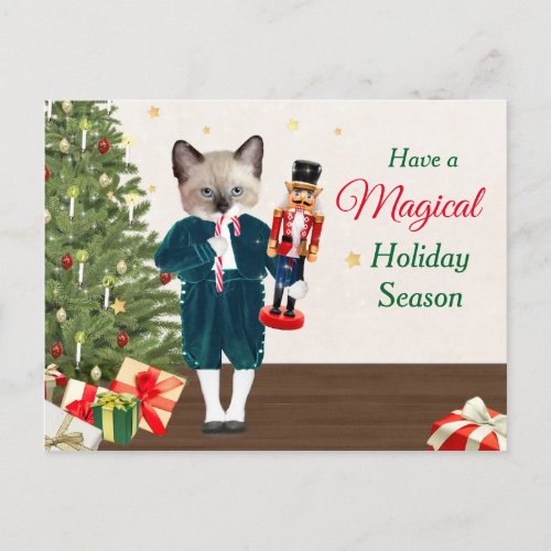 Kittens Nutcracker Holiday Postcard