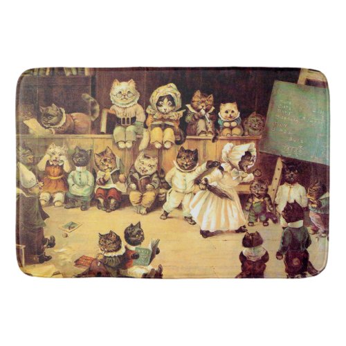 Kittens of a Cats School Louis Wain Bathroom Mat