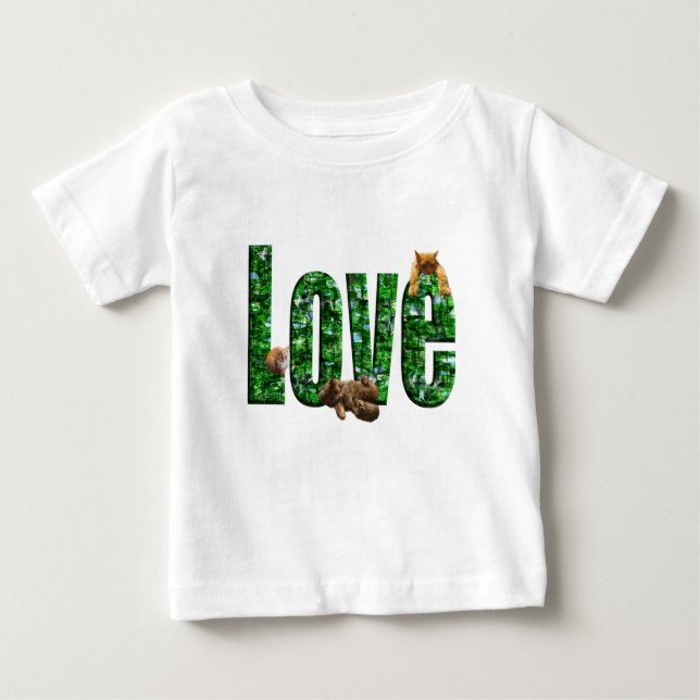 Kittens On The Word Love, Baby Tshirt (Front)