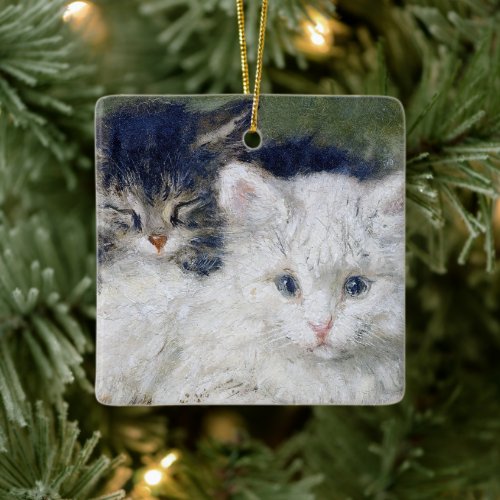 Kittens Painting by  H Ronner_Knip  Ornament 