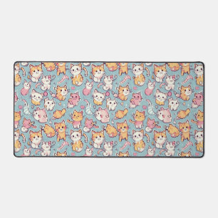 Kittens  pattern desk mat