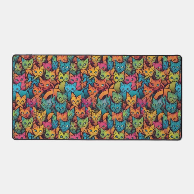Kittens  pattern desk mat (Front)