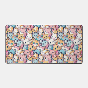 Kittens  pattern desk mat