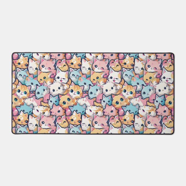 Kittens  pattern desk mat (Front)