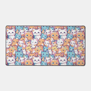 Kittens  pattern desk mat