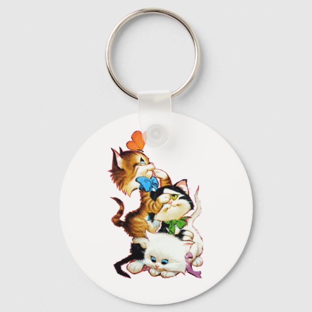 kittens playing keychain (Front)