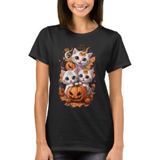 Kittens playing with a small pumpkin T-Shirt