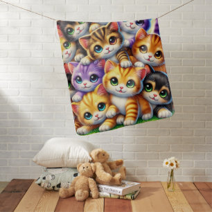 Kittens Portrait Glowing Big Eyes Baby Blanket