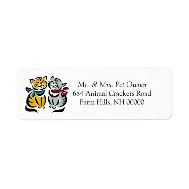 Kittens Return Address Mail Labels Stickers (Front)