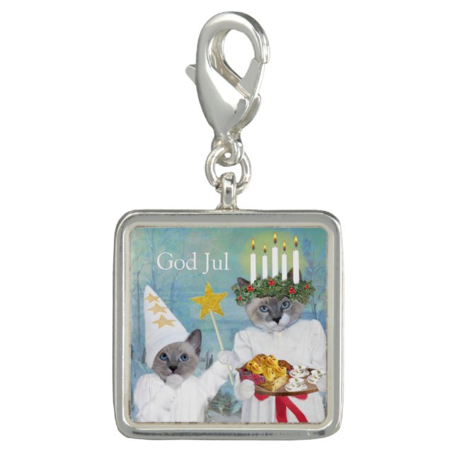 Kittens' Santa Lucia Charm (Front)
