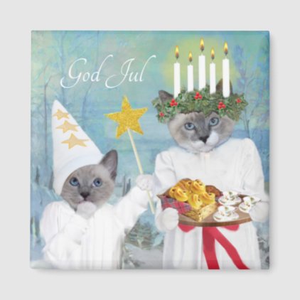 Kittens&#39; Santa Lucia Magnet