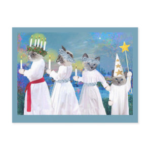 Kittens' Santa Lucia Procession Postcard