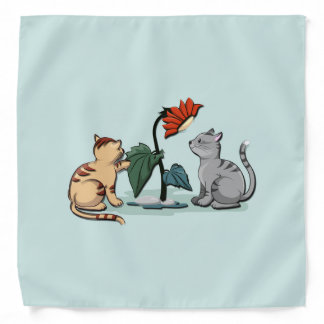 Kittens Summer Delight Flower Game Bandana