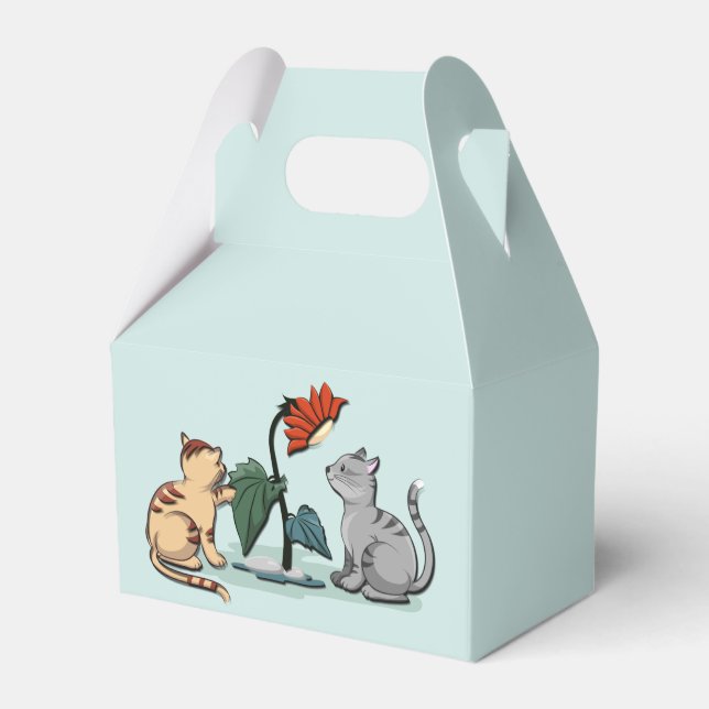 Kittens Summer Delight Flower Game Favor Boxes (Front Side)