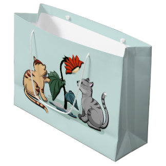 Kittens Summer Delight Flower Game Large Gift Bag