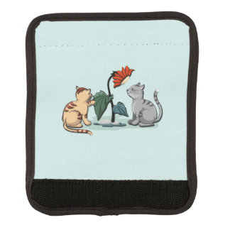 Kittens Summer Delight Flower Game Luggage Handle Wrap