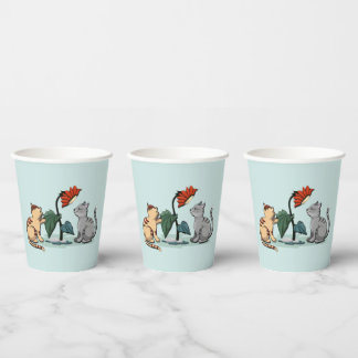 Kittens Summer Delight Flower Game Paper Cups