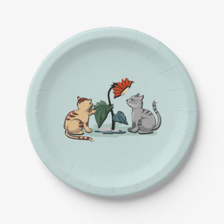Kittens Summer Delight Flower Game Paper Plates