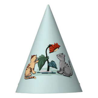Kittens Summer Delight Flower Game Party Hat