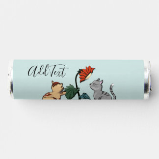 Kittens Summer Delight Seafoam Green Duvet Cover Breath Savers® Mints