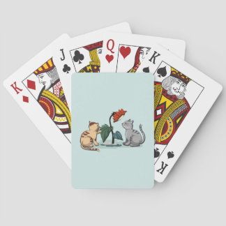 Kittens Summer Delight Seafoam Green Poker Cards