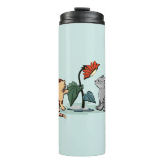 Kittens Summer Delight Seafoam Green Thermal Tumbler