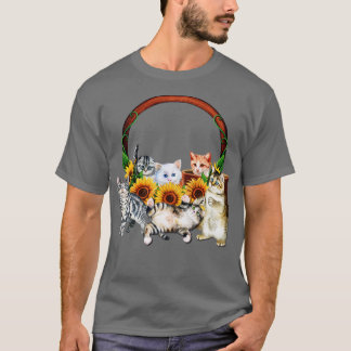 Kittens Sunflowers T-Shirt