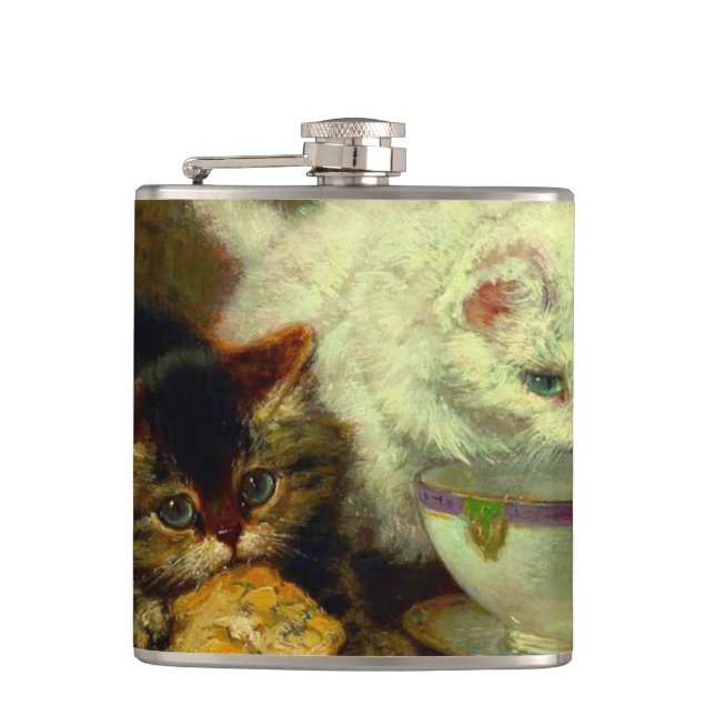 Kittens Tea Party Flask (Front)
