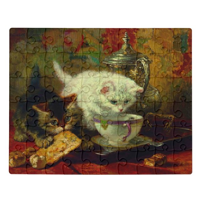 Kittens Tea Party Jigsaw Puzzle (Puzzle Horizontal)
