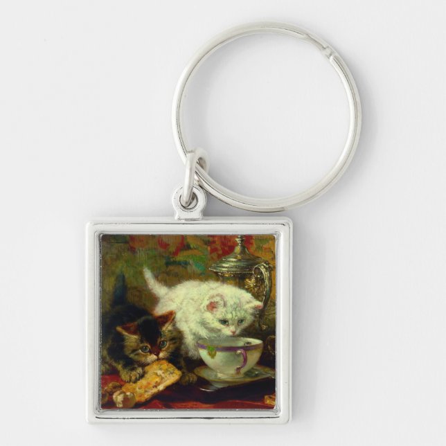 Kittens Tea Party Keychain (Front)