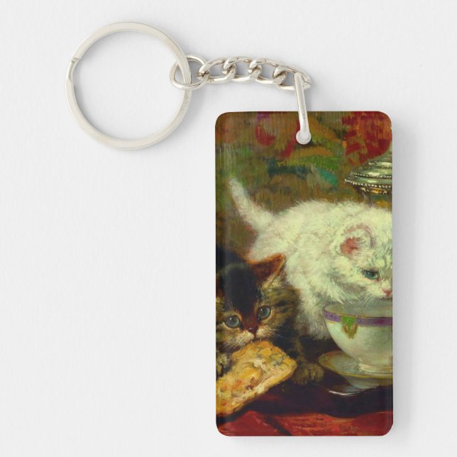 Kittens Tea Party Keychain (Front)