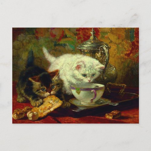 Kittens Tea Party Postcard
