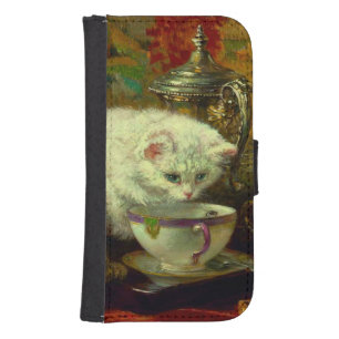 Kittens Tea Party Galaxy S4 Wallet Case